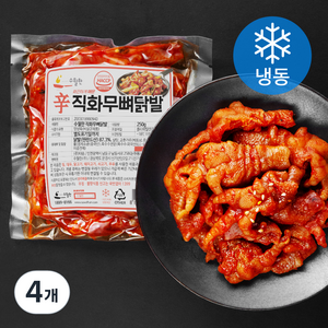 수월한 직화 무뼈닭발 (냉동), 250g, 4개