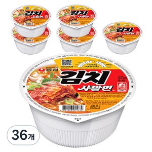 농심 김치 사발면 소컵 86g, 36개