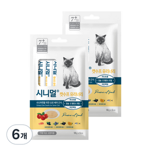 시니멀 캣수프 유리너리 5스틱, 연어맛, 50g, 6개