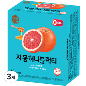 우리차 자몽허니 블랙티, 1g, 40개입, 3개