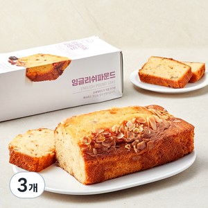 밀크앤허니 잉글리쉬 파운드 케이크, 650g, 3개