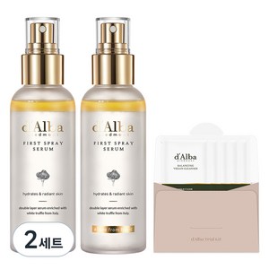 달바 화이트 트러플 퍼스트 스프레이 세럼 100ml 2개 + 마일드 스킨 밸런싱 비건 클렌저 3ml 5개, 2세트