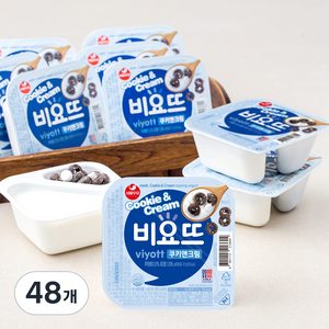 서울우유 비요뜨 쿠키앤크림, 131g, 12개입, 4박스