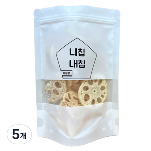 바삭바삭하게 말린 건조 연근칩, 80g, 5개