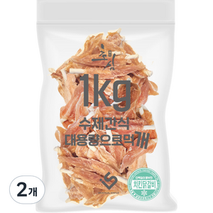 초심 무첨가 강아지 간식, 치킨닭갈비, 1kg, 2개