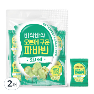 두보식품 바삭바삭 오븐에 구운 파바빈 스낵 와사비 10p, 2개, 240g