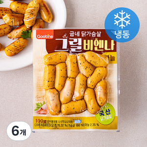 굽네 닭가슴살 그릴 비엔나 마늘 (냉동), 100g, 6개