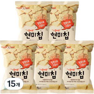 기름제로 국산 현미칩 과자, 60g, 15개