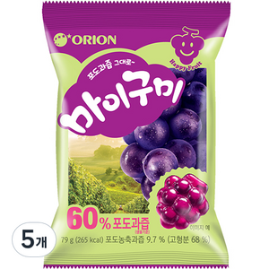 오리온 마이구미 포도, 79g, 5개