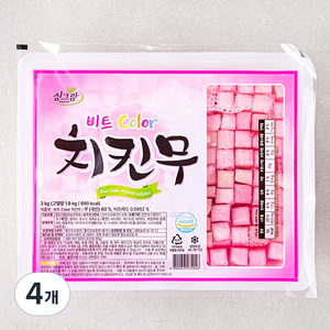 싱그람 비트 컬러 치킨무, 4개, 3kg