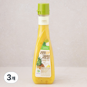 풀무원 리얼과일 저지방 드레싱 골드파인애플 & 골드키위, 525g, 3개