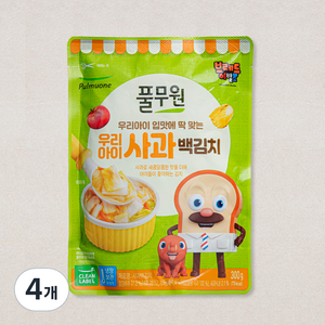 풀무원 우리아이 사과 백김치, 300g, 4개