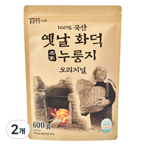 일일곡식 옛날 화덕 누룽지 오리지널, 600g, 2개