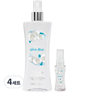 바디판타지 프레시 화이트 머스크 프래그런스 바디 스프레이 236ml + 29ml, 4세트