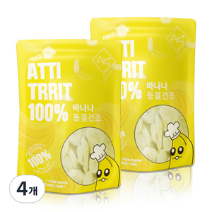 아띠지기 강아지 동결건조간식, 바나나, 40g, 4개