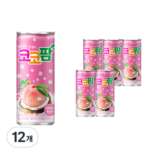 코코팜 해태음료 피치핑크 복숭아, 240ml, 12개