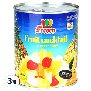 Fresco 후르츠 칵테일 통조림, 820g, 3개