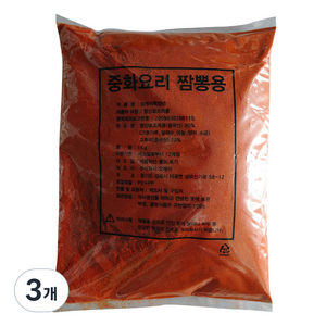 중화요리 짬뽕용 고운입자 매운맛 혼합고추가루, 1kg, 3개