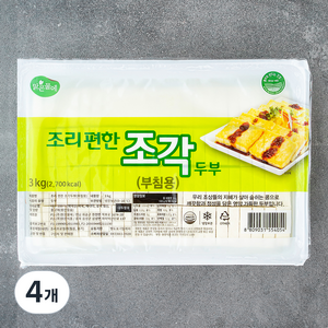 맑은물에 조각 부침두부, 3kg, 4개