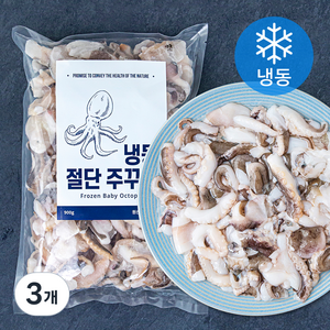 바이오션 절단주꾸미 (냉동), 900g(중), 3개