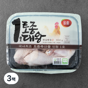 올품 토종대왕 닭볶음탕용 닭고기 (냉장), 1kg, 3팩