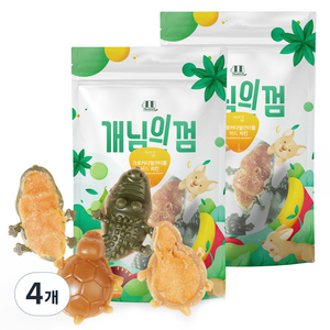 개님의상점 터틀 앤 크러커다일 반려 동물 덴탈 껌 90g, 치킨 + 고구마 혼합맛, 84g, 4개