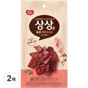 상상육포 페퍼앤솔트, 30g, 2개