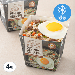 오쿡 소불고기 한끼 컵도시락 (냉동), 300g, 4팩