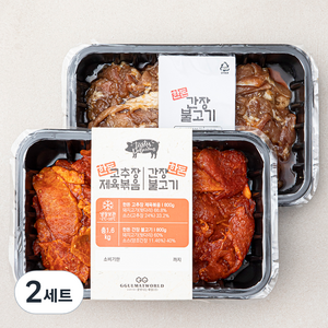 꿀맛나는세상 한돈 간장 불고기 800g + 고추장 제육볶음 800g 세트, 2세트