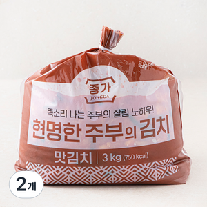 대상 종가 현명한 주부의 맛김치, 3kg, 2개