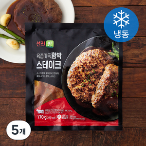 선진팜 육즙가득 함박스테이크 (냉동), 170g, 5개