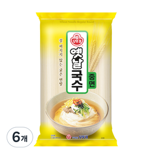 오뚜기옛날 국수 중면, 1.5kg, 6개