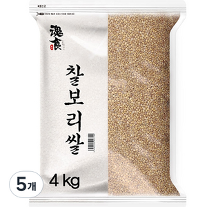 혼식 국산 찰보리쌀, 4kg, 5개