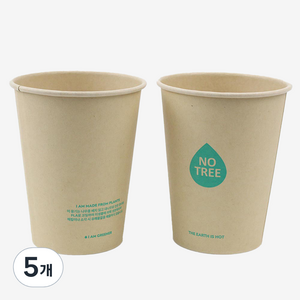 PLA코팅 대나무 펄프 종이컵 360ml, 25개입, 5개