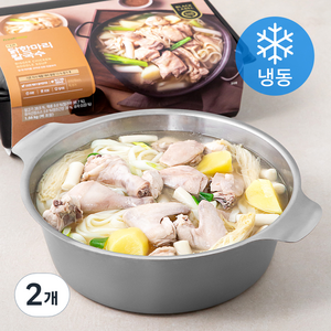 프레시지 더큰 닭 한마리 칼국수 밀키트 3인분 (냉동), 1.56kg, 2개