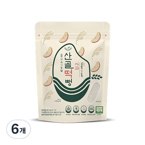 에코맘의산골이유식 산골떡뻥, 사과맛, 20g, 6개