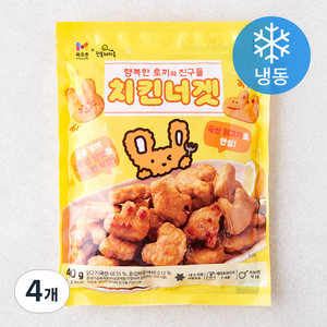 목우촌 행복한 토끼와 친구들 치킨너겟 (냉동), 400g, 4개