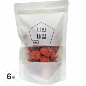 동결건조 달콤하고 바삭한 말린 딸기, 60g, 6개