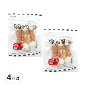 행복한껌 여의봉 중대형견 껌 간식 3p, 치킨, 250g, 4개