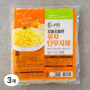 풀무원 바른선 꼬들꼬들한 유자단무지채, 1kg, 3개