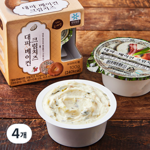 대파 앤 베이컨 크림치즈, 100g, 4개