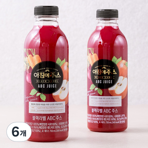 아침에주스 블랙라벨 ABC주스, 750ml, 6개