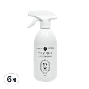 정말싫다세균 소독용 에탄올 스프레이 500ml, 6개