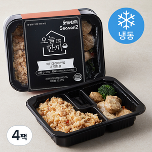 오늘한끼 치킨데리야끼밥 & 미트볼 (냉동), 235g, 4팩