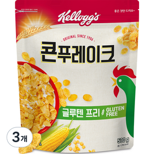 켈로그 콘푸레이크 시리얼, 530g, 3개