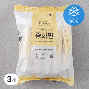 에이치쿡 중화면 5입 (냉동), 1.25kg, 3개