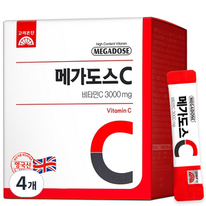 메가도스 C 비타민C 3000mg, 180g, 4개