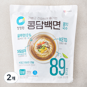 청정원 콩담백면 멸치국수 4인분, 808g, 2개