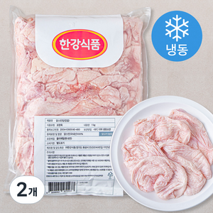 한강식품 닭스킨 닭껍질 (냉동), 1kg, 2개