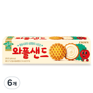 크라운 국희 와플샌드, 87g, 6개